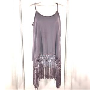 Purple Fringe Top, size S